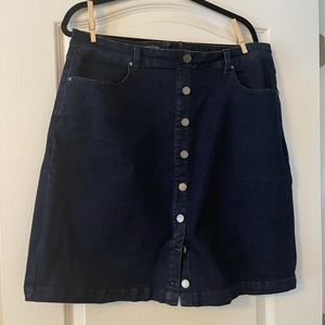 Denim A-line Skirt